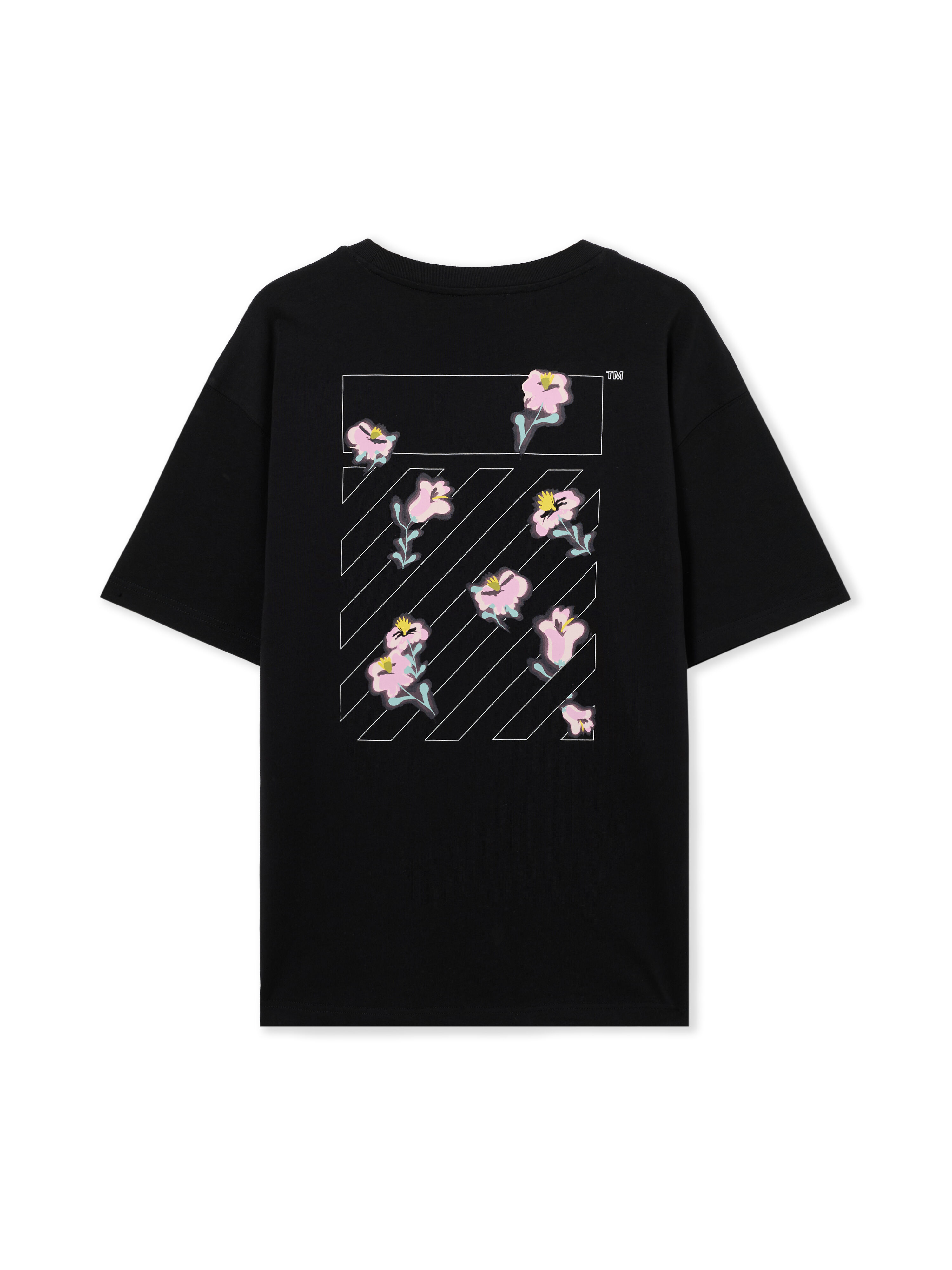 LAB L/AB Floral Diagonal Skate T-Shirt Black Night LABF2639A00035T