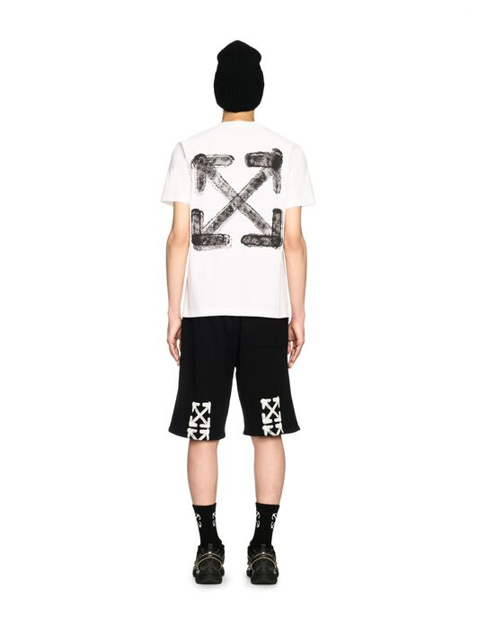 OFF WHITE Weißes T-Shirt Mit Gesprühtem Pfeil-Motiv WEISS OMAA027S25JER00B