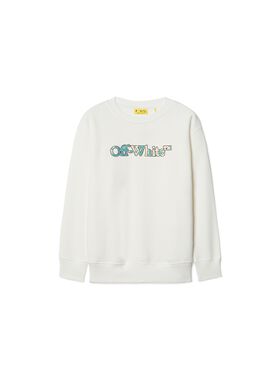 OFF WHITE Big Bookish Sweatshirt WEISS OGBA001S25FLE001