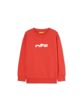 OFF WHITE Type Logo Crewneck Logo Sweatshirt RED - WHITE OBBA001F25FLE002
