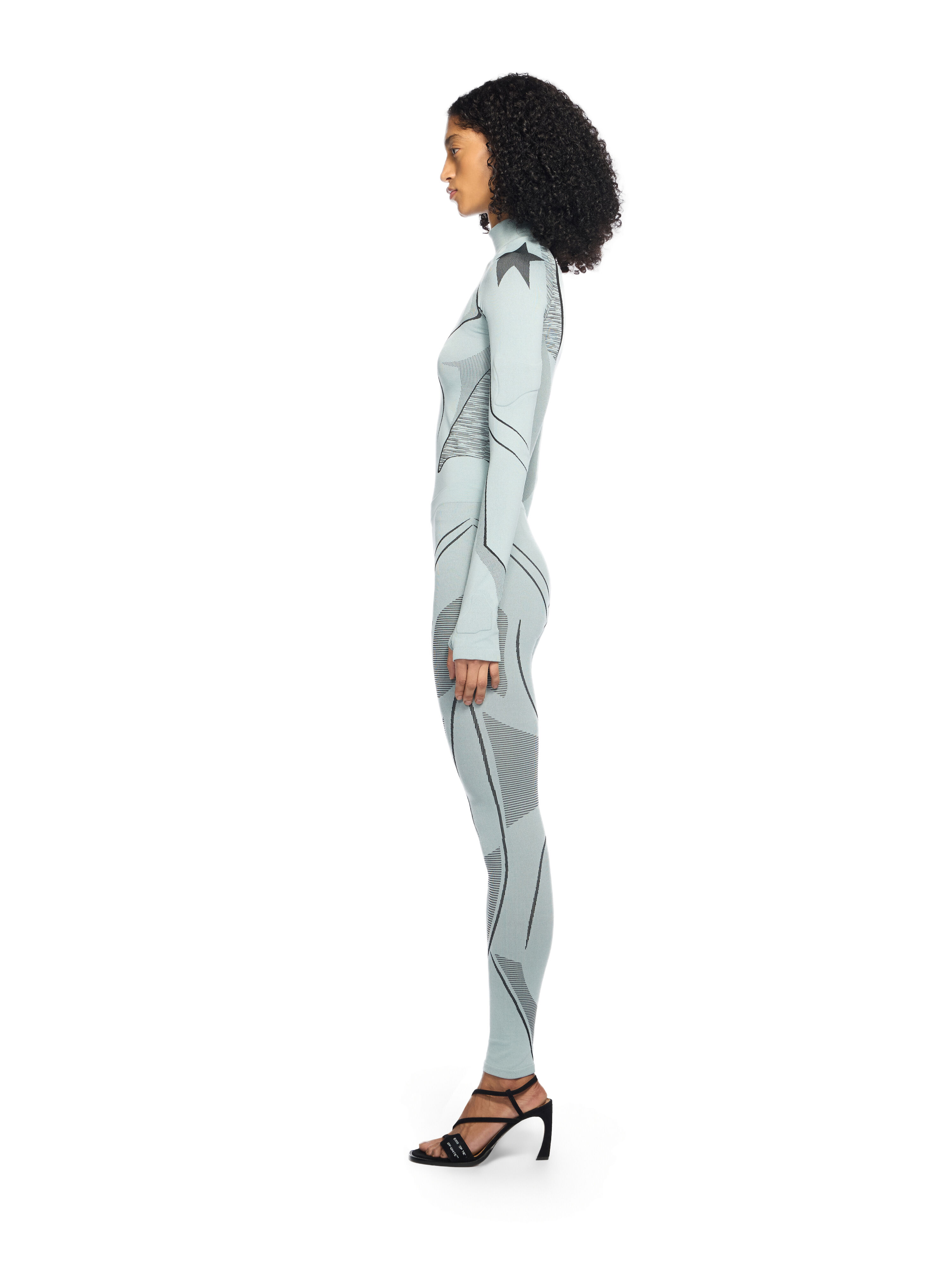 Seamless Race Pants OFF WHITE Seamless Race Pants MISTY BLUE-BLACK OWVG03CW25KNI002