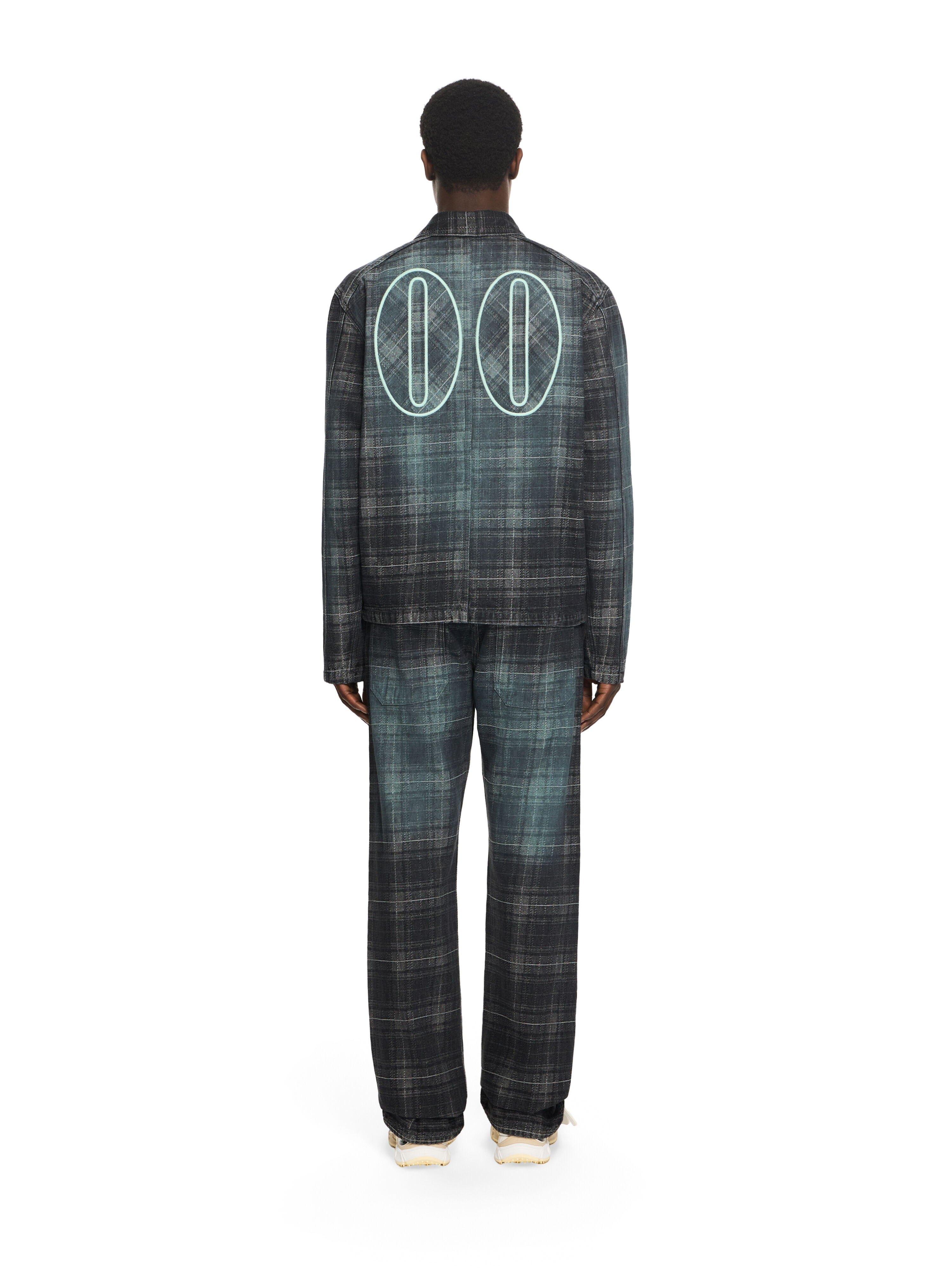 OFF WHITE Check Jacqaurd Slim Relax Jeans CHECK JAQUARD 44XYA18JS26D007
