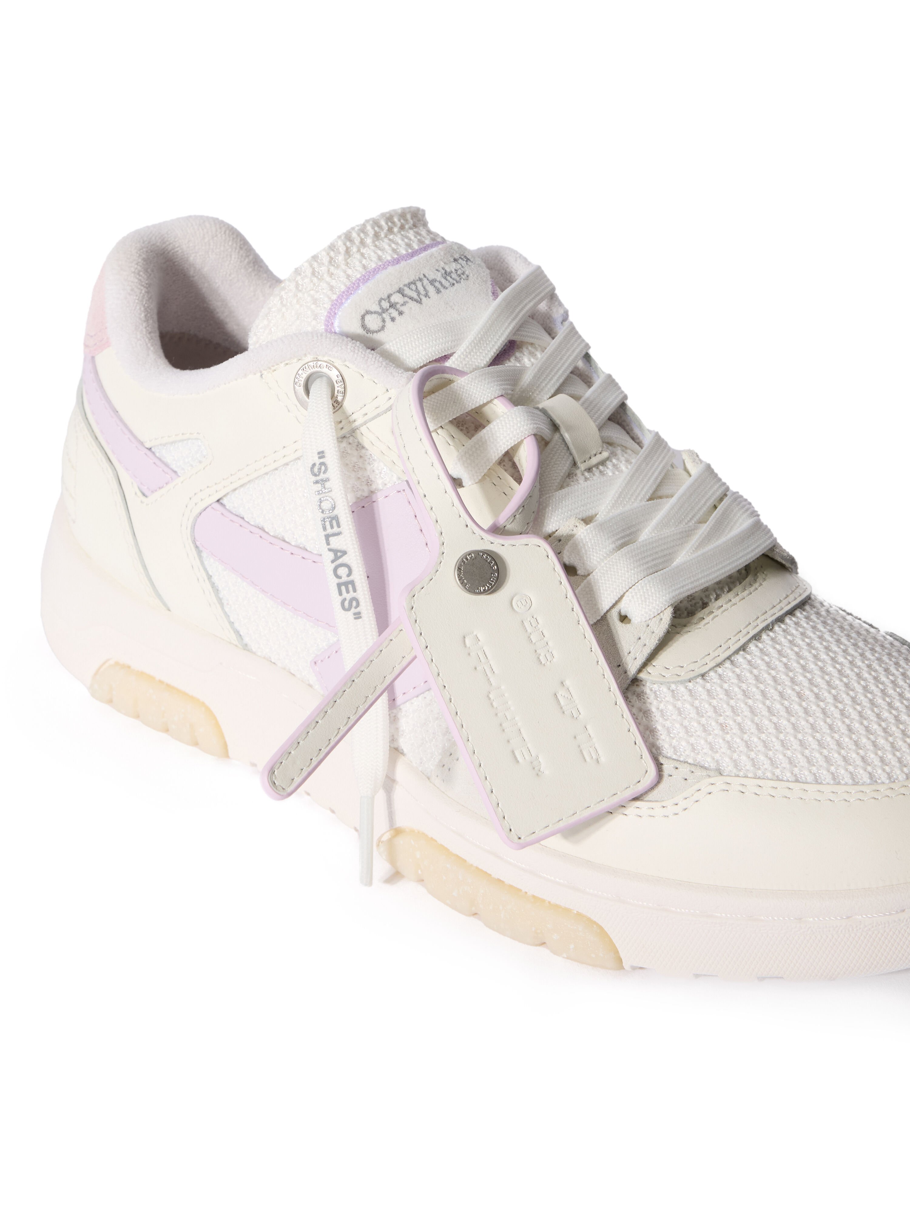 OFF WHITE Out Of Office Slim Sneakers WHITE - LILAC OWIA276F25LEA001