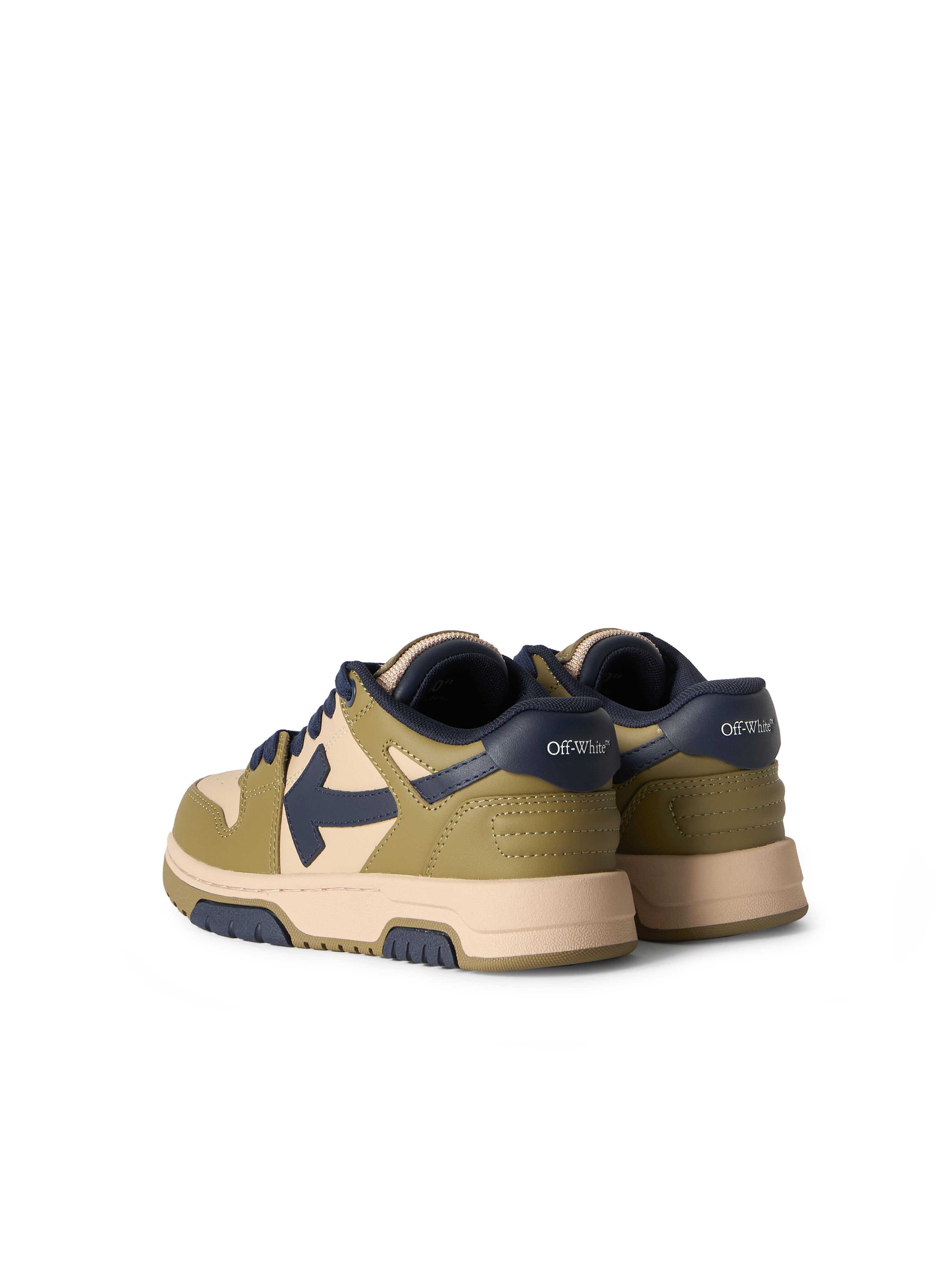 OFF WHITE Out Of Office Sneakers SAND - OLIVE GREEN OBIA011S26LEA001