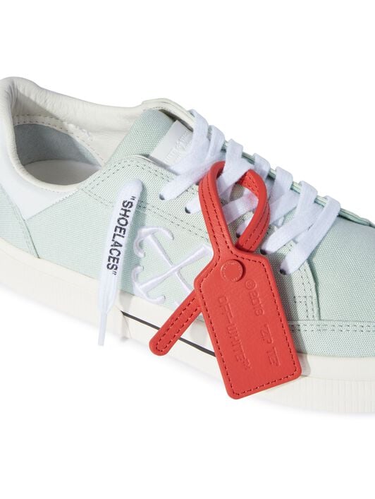 Hellblau/Weiße Canvas Vulkanisierte Sneakers OFF WHITE Hellblau/Weiße Canvas Vulkanisierte Sneakers GRUEN OWIA288F24FAB001