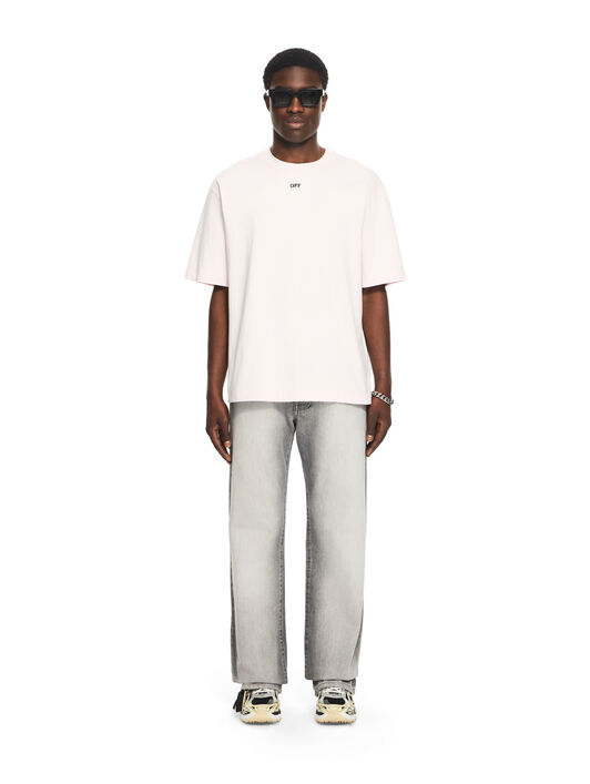 OFF WHITE Paint Arrow Skate T-shirt FADE OUT MAUVE MOR 44MAA120S26J00R