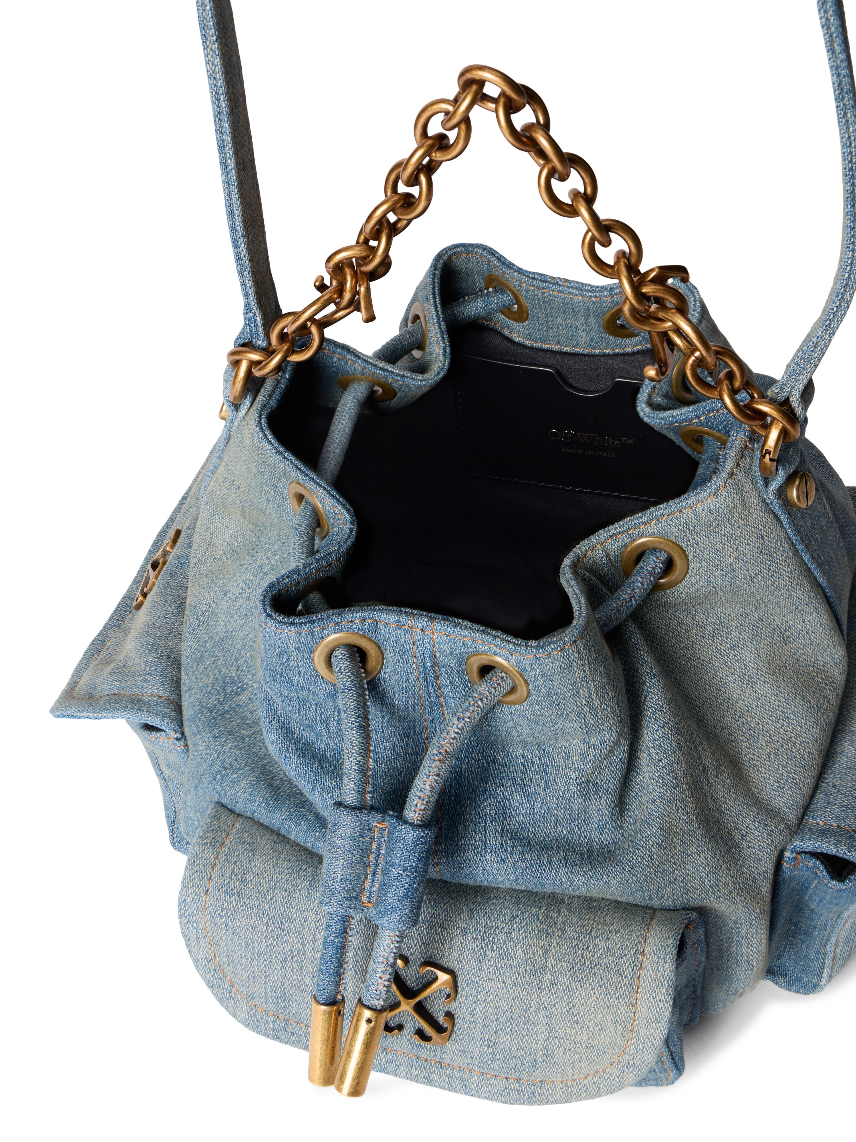 Dumbo.B Denim Bucket Bag OFF WHITE Dumbo.B Denim Bucket Bag DIRTY BLUE - NO COLOR OWMY002F25DEN001