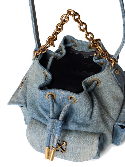 Dumbo.B Denim Bucket Bag OFF WHITE Dumbo.B Denim Bucket Bag DIRTY BLUE - NO COLOR OWMY002F25DEN001