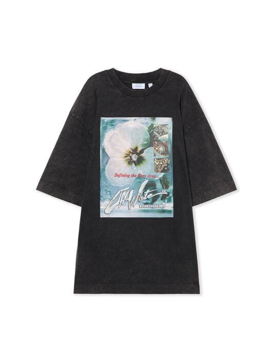 OFF WHITE Over T-shirt Dress Marble Black-White 2DH00AS26JER001