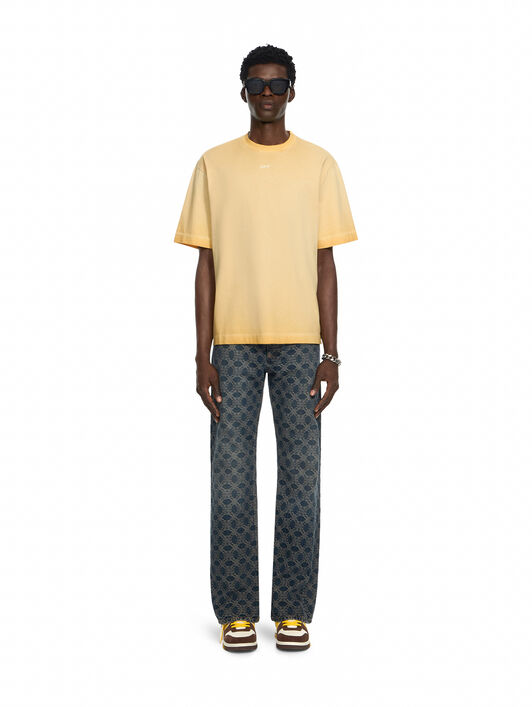 OFF WHITE Swimming Face Skate T-Shirt CLOUD NUGGET GOLD 44MAA120F26J002