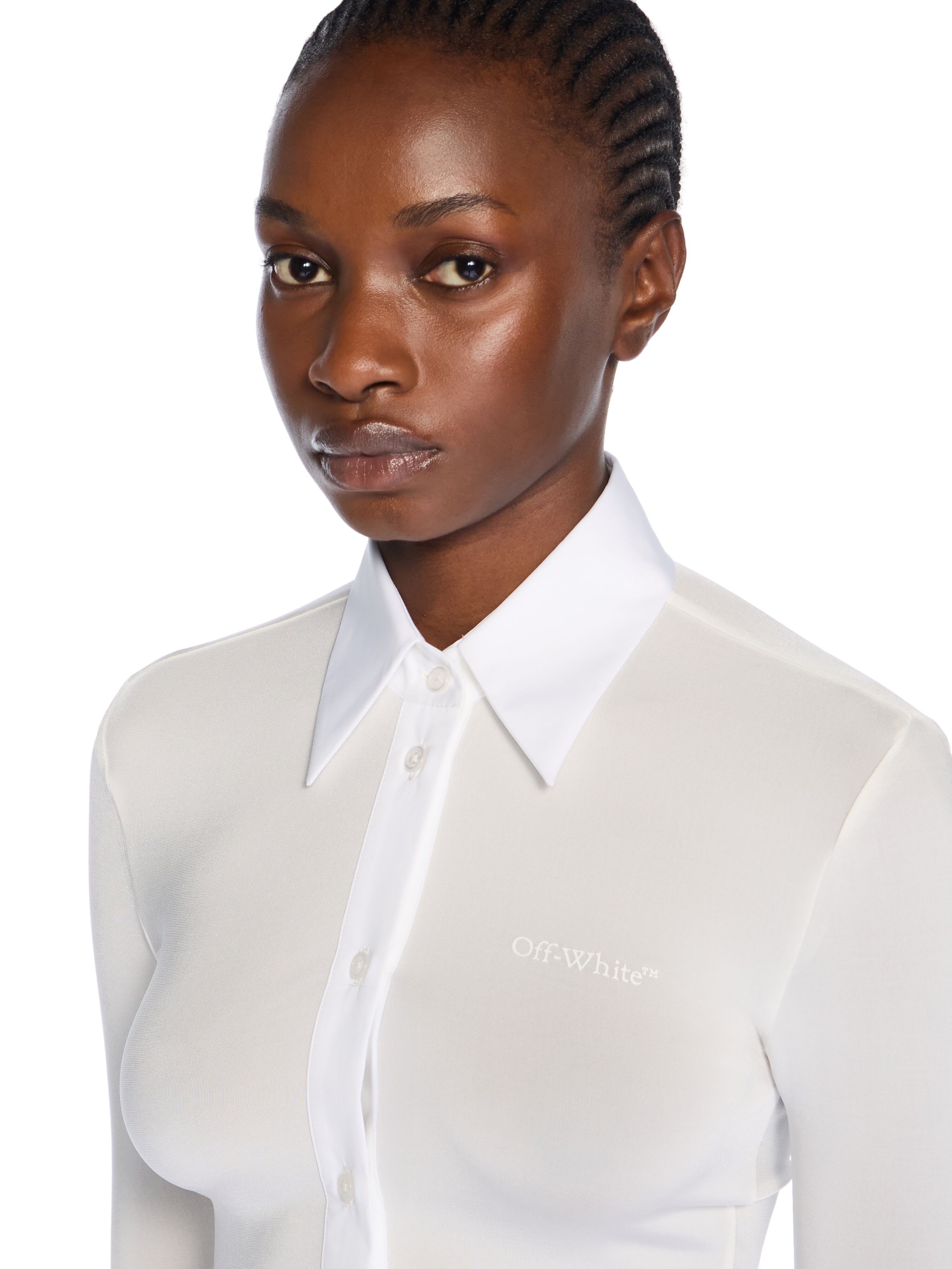 Second Skin Long Sleeve Shirt OFF WHITE Second Skin Long Sleeve Shirt WHITE - WHITE OWGE02MF25JER001