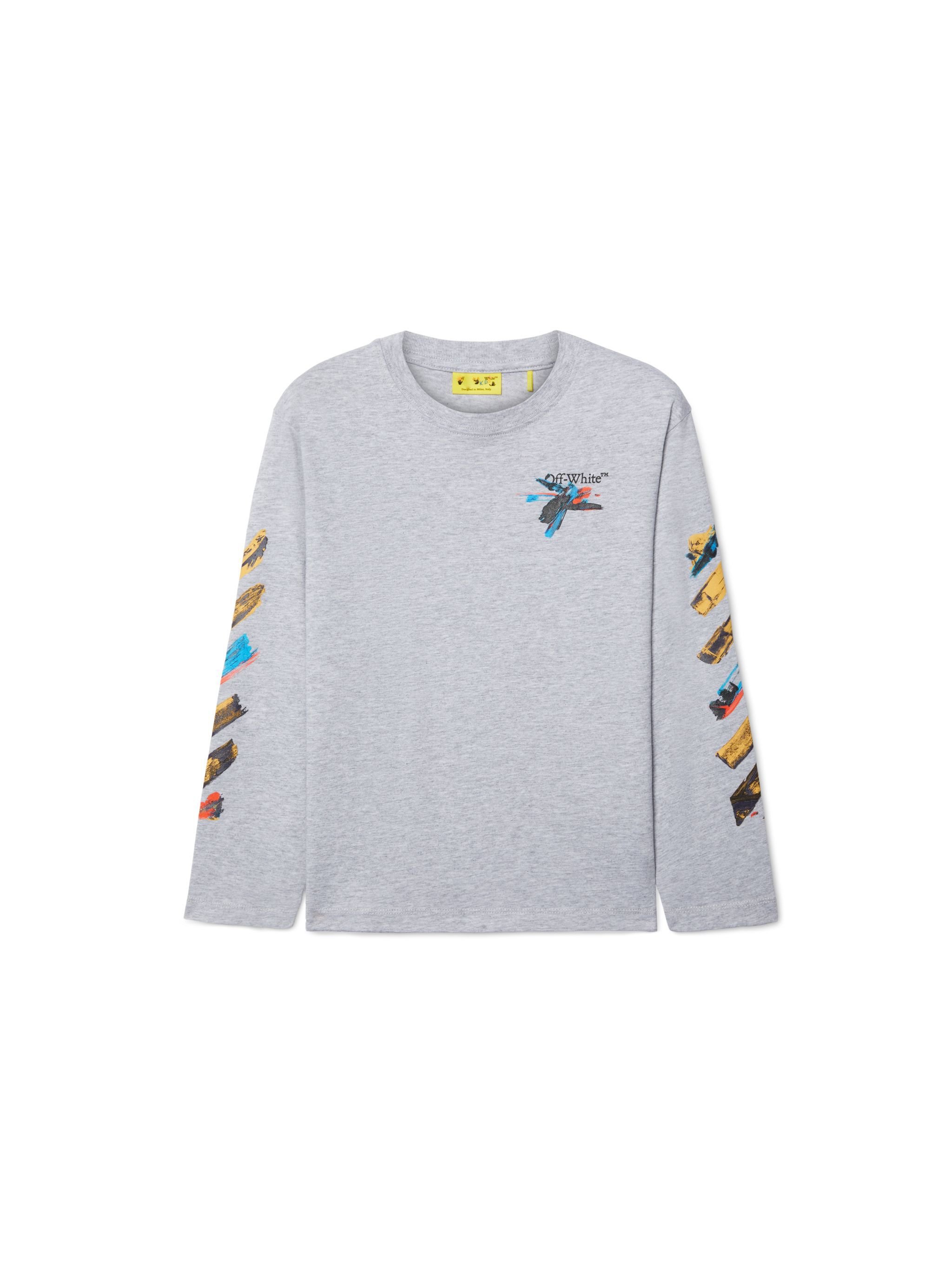 OFF WHITE Paint Arrow Long-Sleeved Top GREY OBAB001S25JER003