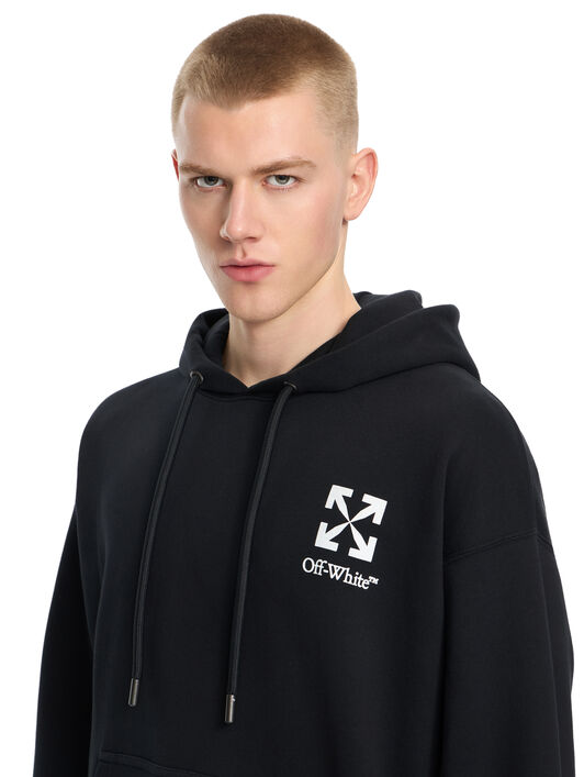 OFF WHITE Small Arrow Skate Hoodie BLACK 44MBB085S26F00O