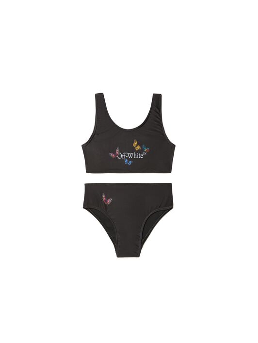 OFF WHITE Butterfly Bookish Bikini BLACK OGFA014S25JER001