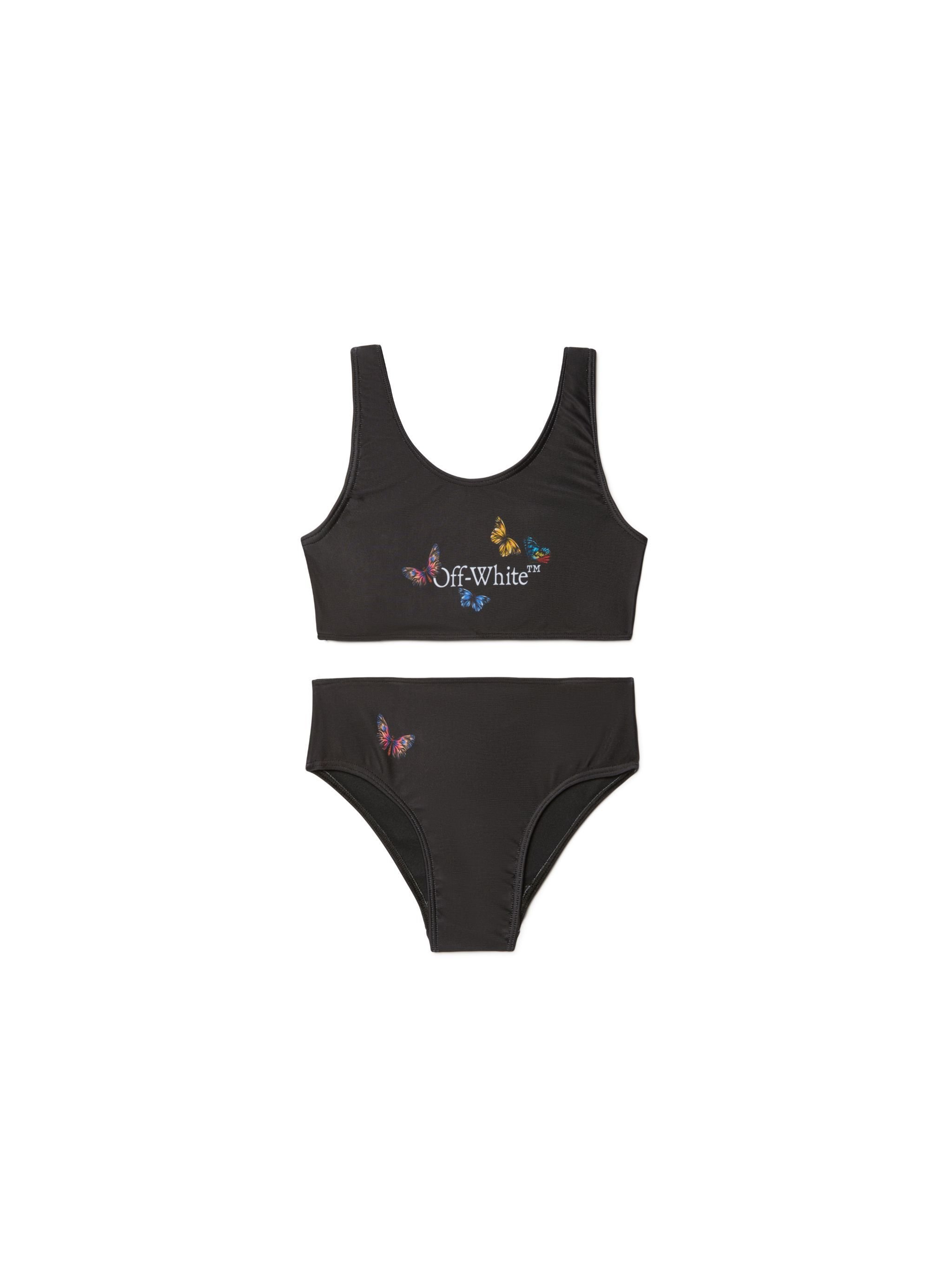 OFF WHITE Butterfly Bookish Bikini BLACK OGFA014S25JER001
