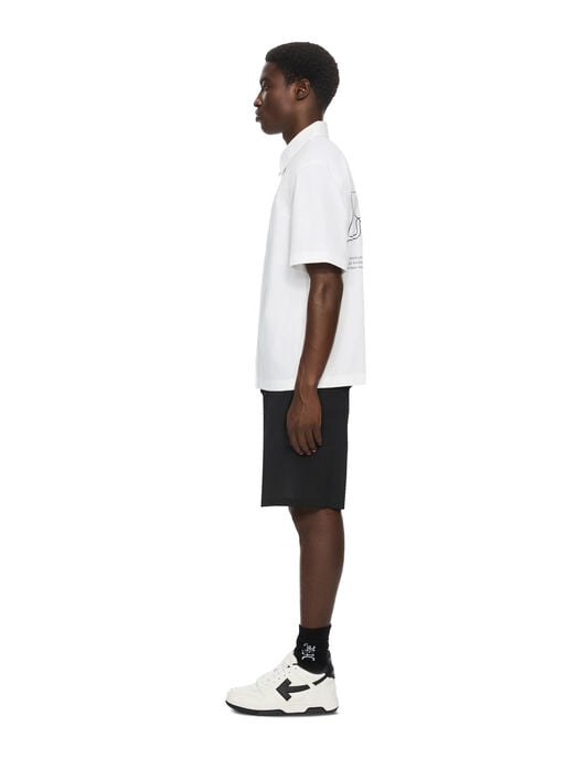 Off Line Half Arrow Poplin Slim Bowling Shirt OFF WHITE Off Line Half Arrow Poplin Slim Bowling Shirt WHITE 44MGG01PF26F002