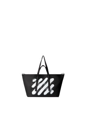 OFF WHITE Diagonal Spray Day Off Tote Bag BLACK - WHITE OMNA20JF25FAB001