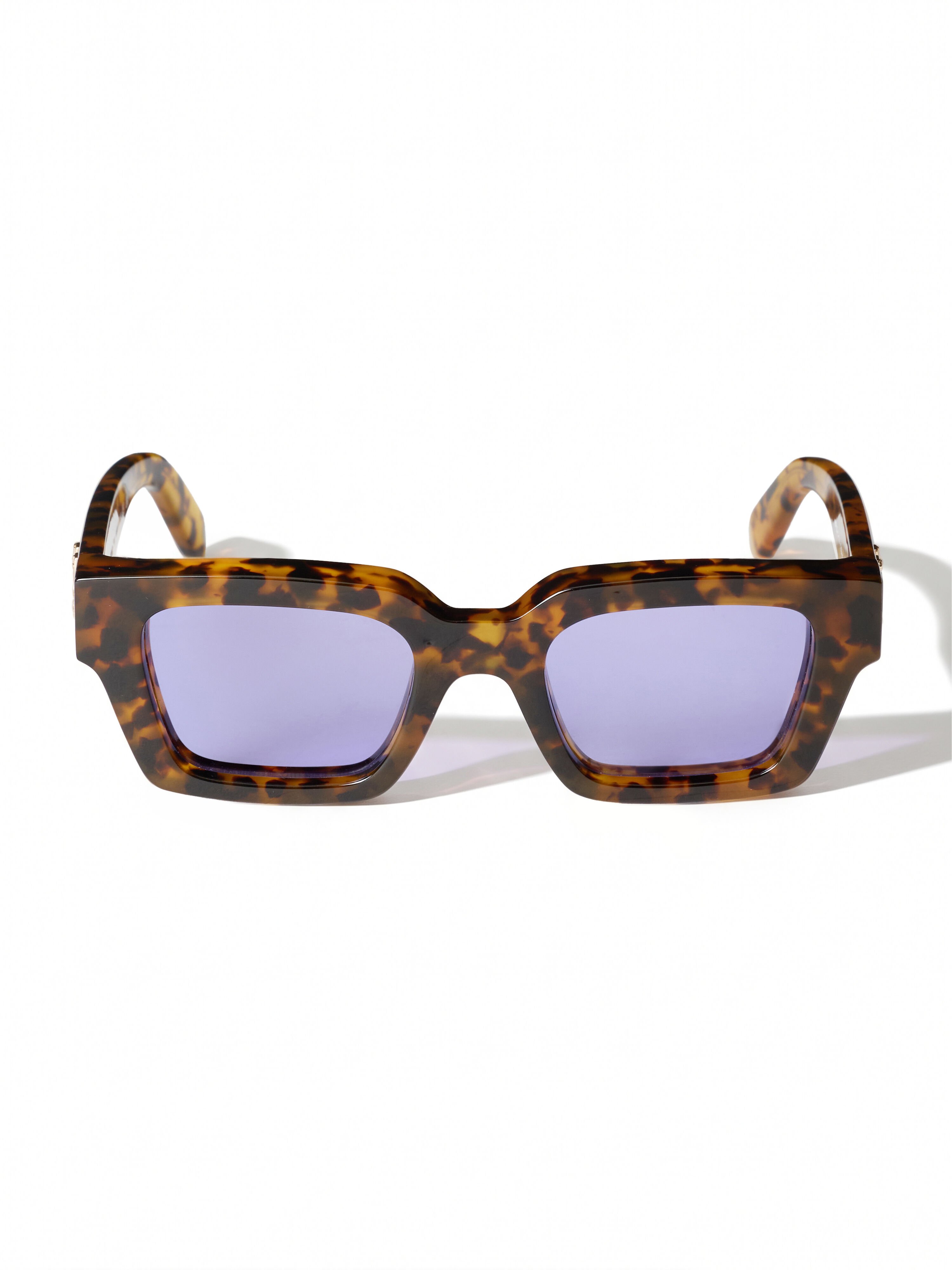 Virgil M Light Purple Lens Sunglasses OFF WHITE Virgil M Light Purple Lens Sunglasses SHINY YELLOW HAVANA OW1022604550