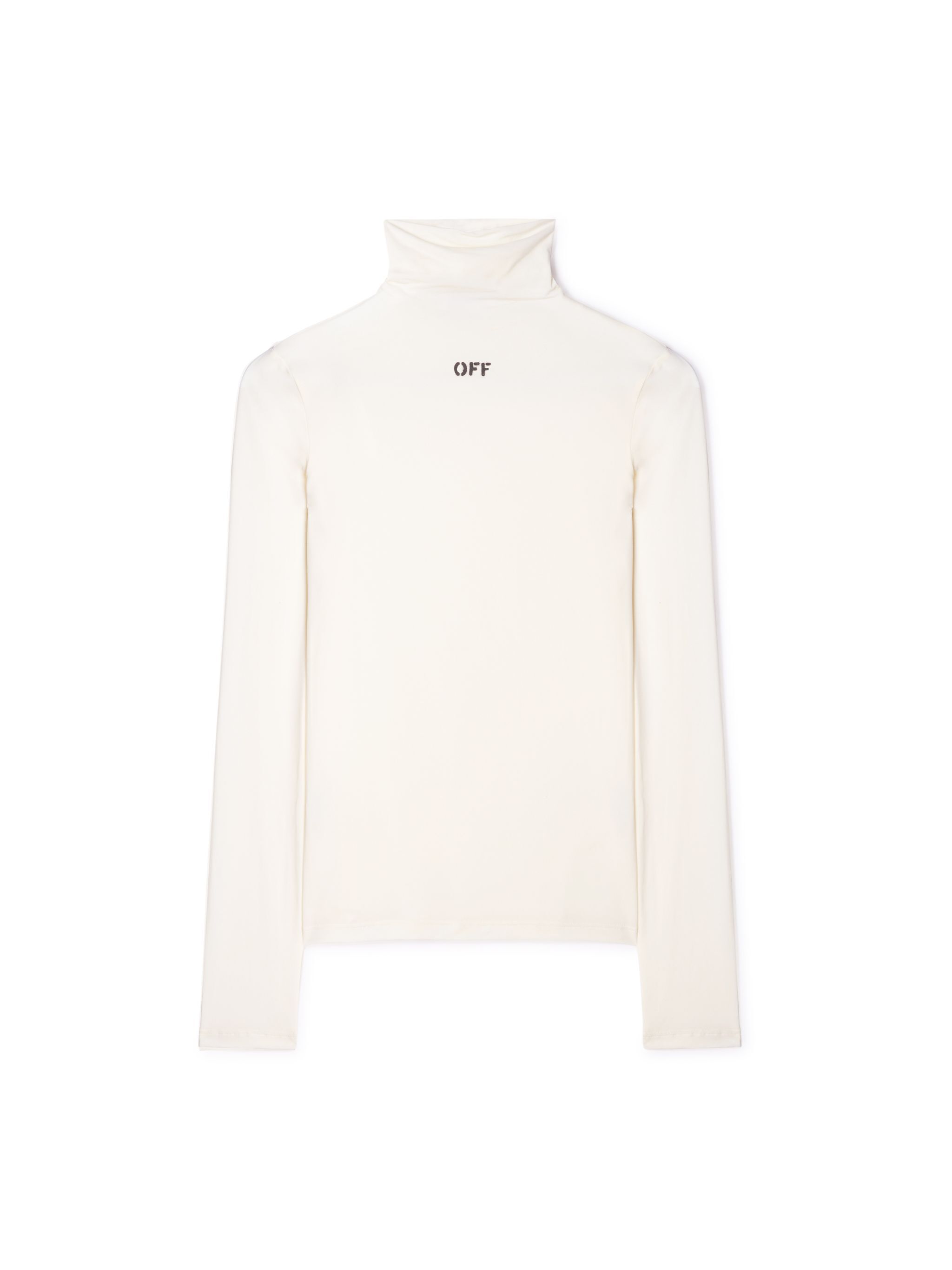 OFF WHITE White Off Stamp Second Skin L/S Turtleneck WHITE OWAD122C99JER003
