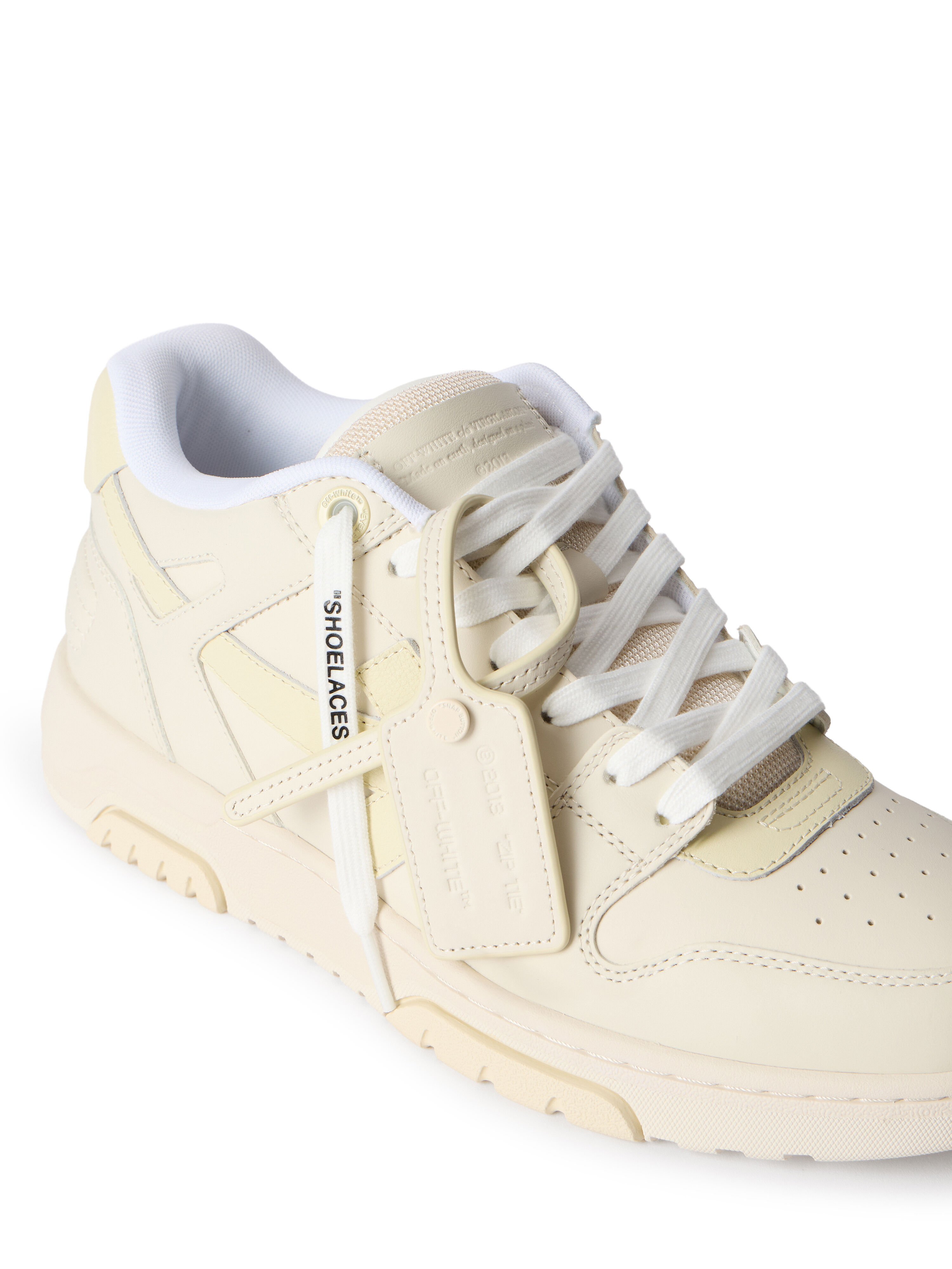 OFF WHITE Out Of Office Calf Leather Sneakers CHOCOLATE/ CREAM OMIA189C99LEA007