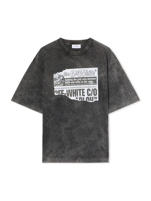News Outl Arrow Skate Logo T-Shirt OFF WHITE News Outl Arrow Skate Logo T-Shirt VINTAGE BLACK - WHITE OMAA120F25JER009