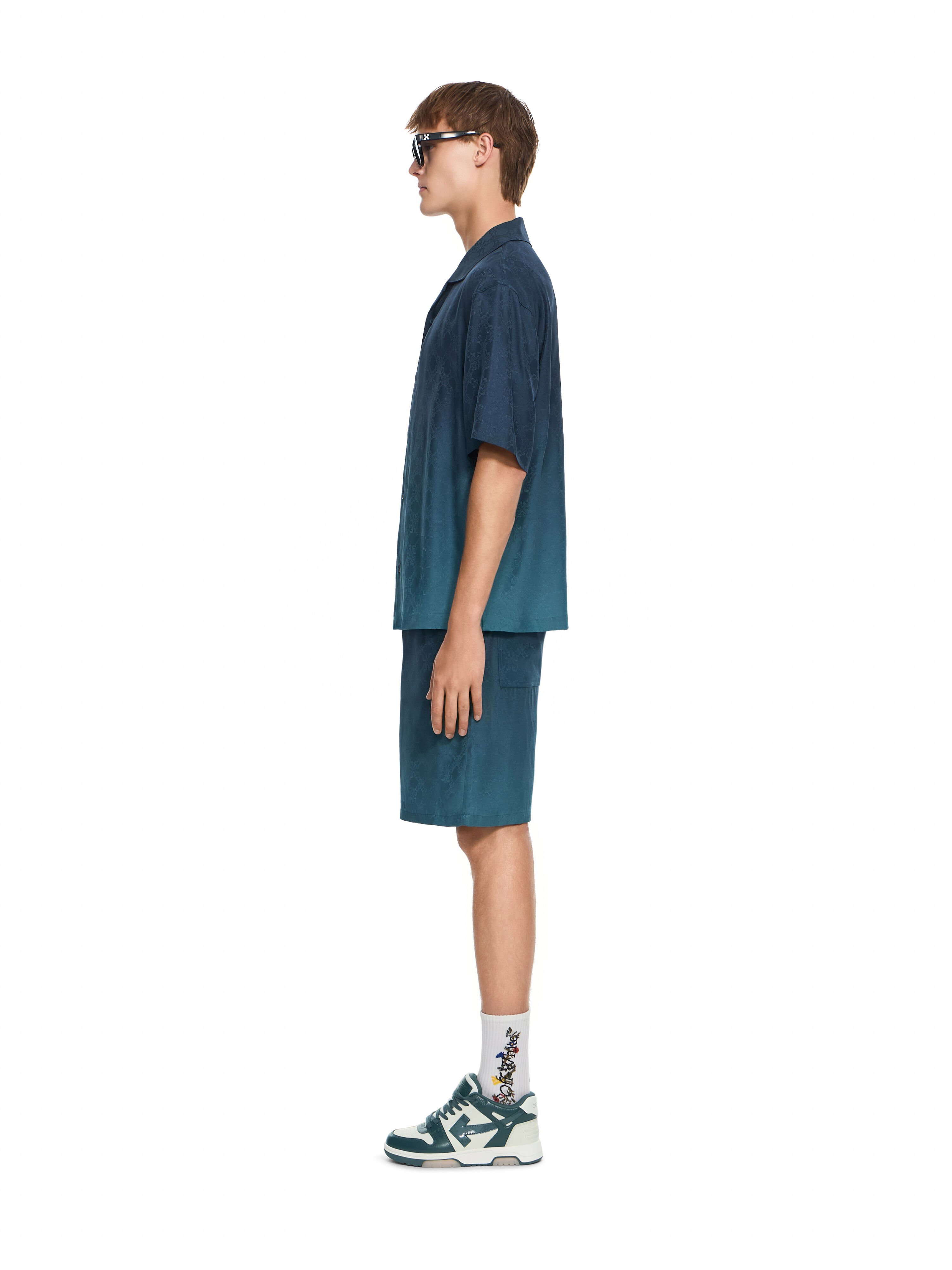 Arrow Monogram Jacquard Bowling Shorts OFF WHITE Arrow Monogram Jacquard Bowling Shorts DARK SLATE 44MCB09KF26F004