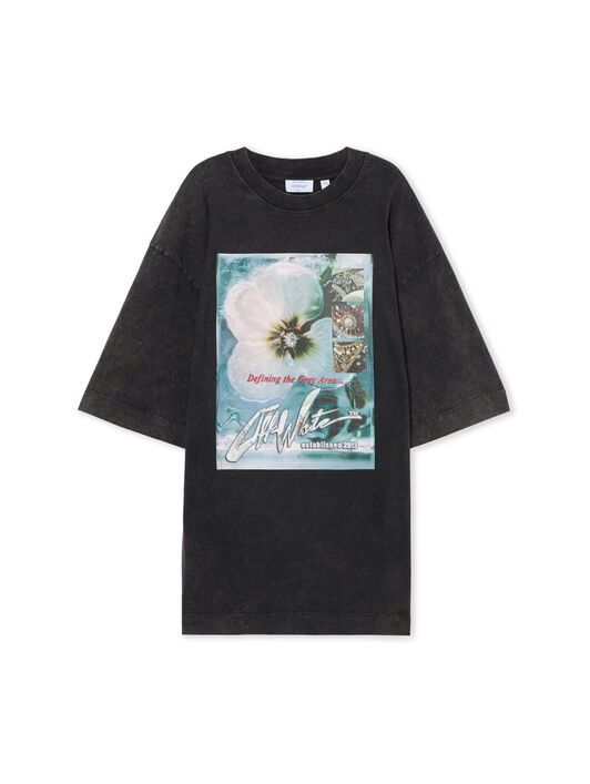 OFF WHITE Over T-shirt Dress Marble Black-White 2DH00AS26JER001