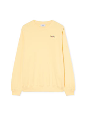 OFF WHITE Arrow Glass Flower Crewneck Logo Sweatshirt DOUBLE CREAM-BLACK OWBA055F25FLE001