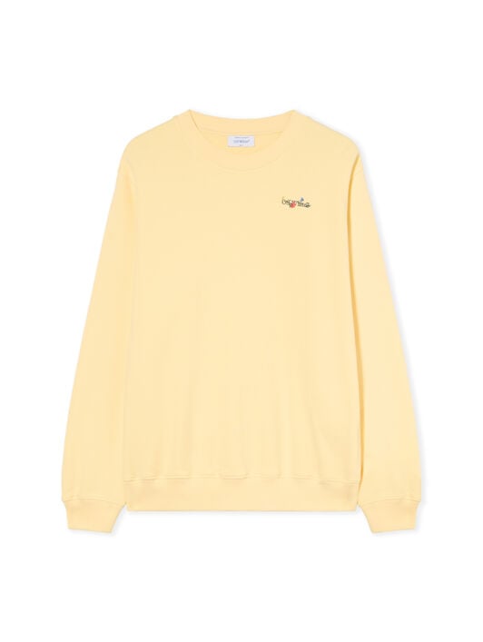 Arrow Glass Flower Crewneck Logo Sweatshirt OFF WHITE Arrow Glass Flower Crewneck Logo Sweatshirt DOUBLE CREAM-BLACK OWBA055F25FLE001