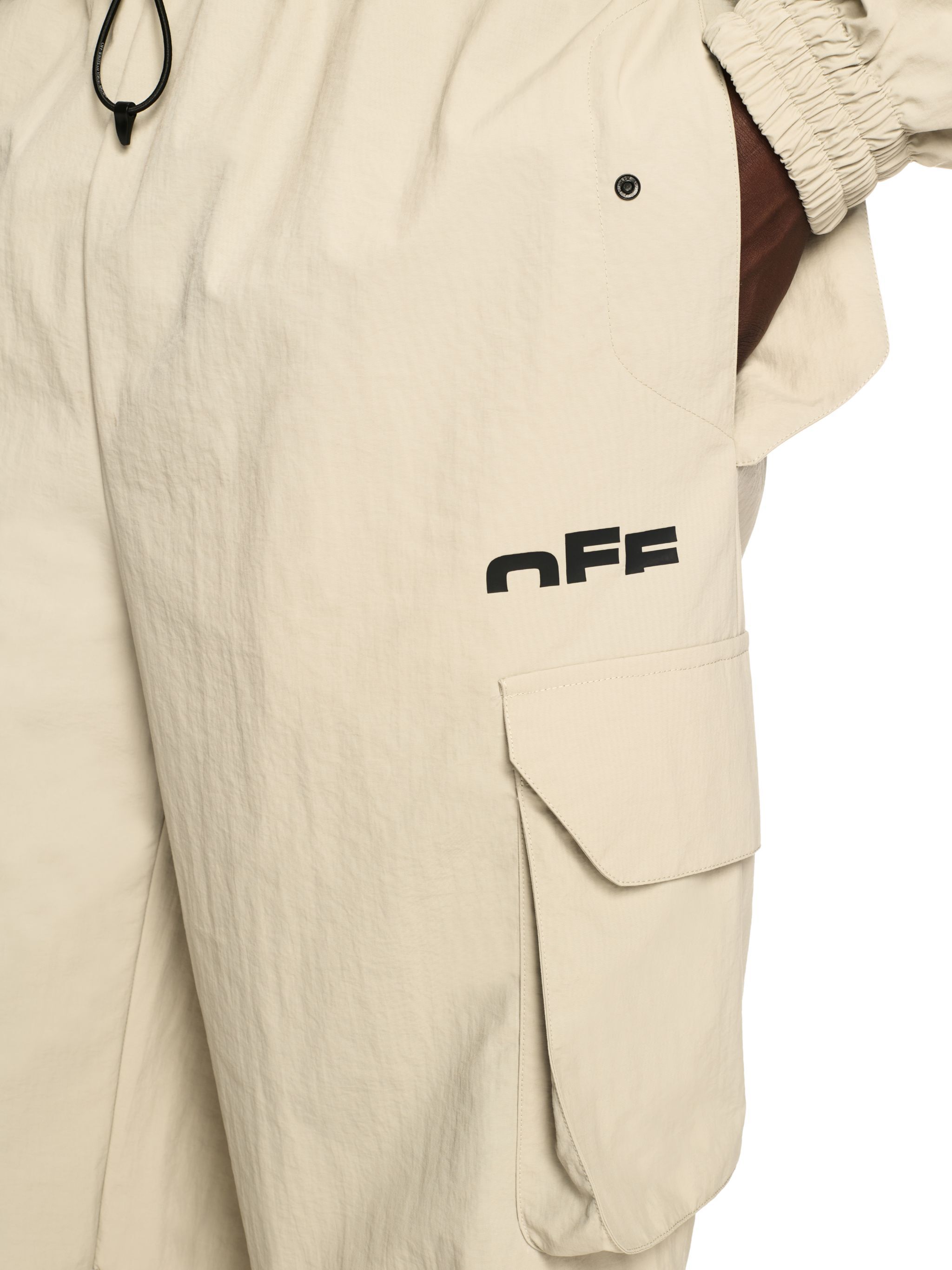 OFF WHITE Gray Off Split Track Pants NEUTRALS OMCJ037S25FAB001