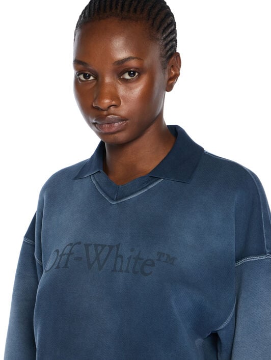 Laundry Crop Polo Logo Sweatshirt OFF WHITE Laundry Crop Polo Logo Sweatshirt SPRAY D. SAPPHIRE - SPRAY D. SAPPHIRE OWBA07BF25FLE004