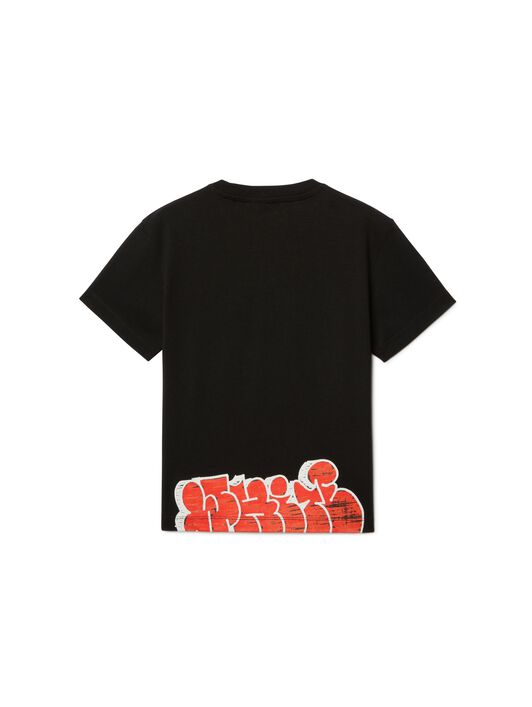 OFF WHITE Graffiti T-Shirt BLACK OBAA002S25JER005