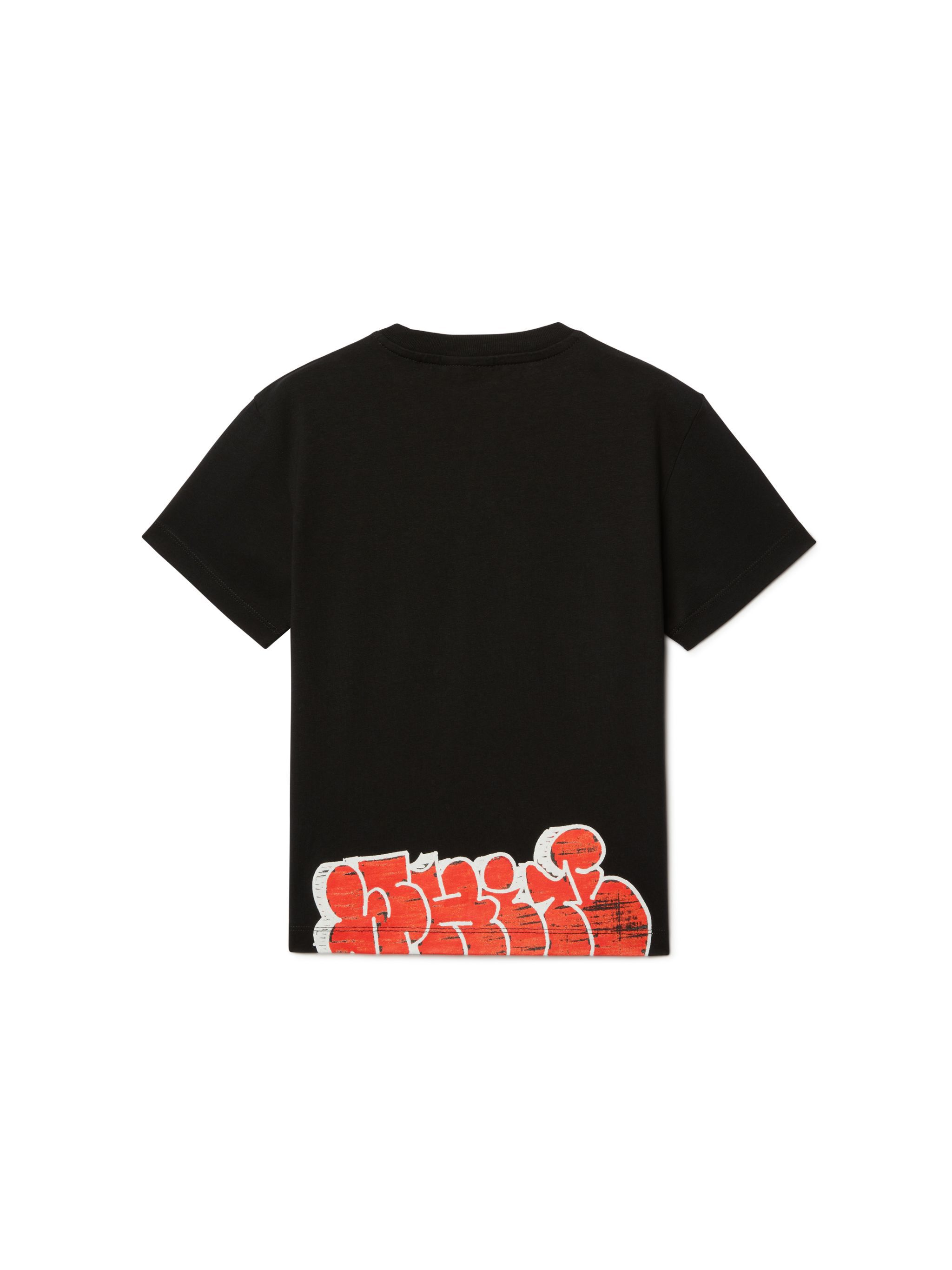 OFF WHITE Graffiti T-Shirt BLACK OBAA002S25JER005