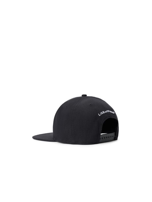 LAB L/AB Off Embroidered Flat Brim Cap BLACK LAB7200163