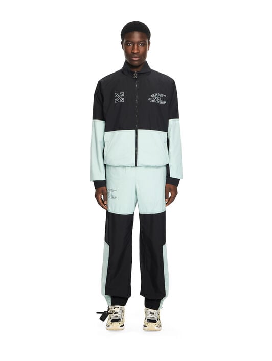 OFF WHITE Marker Nylon Relaxed Tracktop BLACK 44MBD05LS26F001