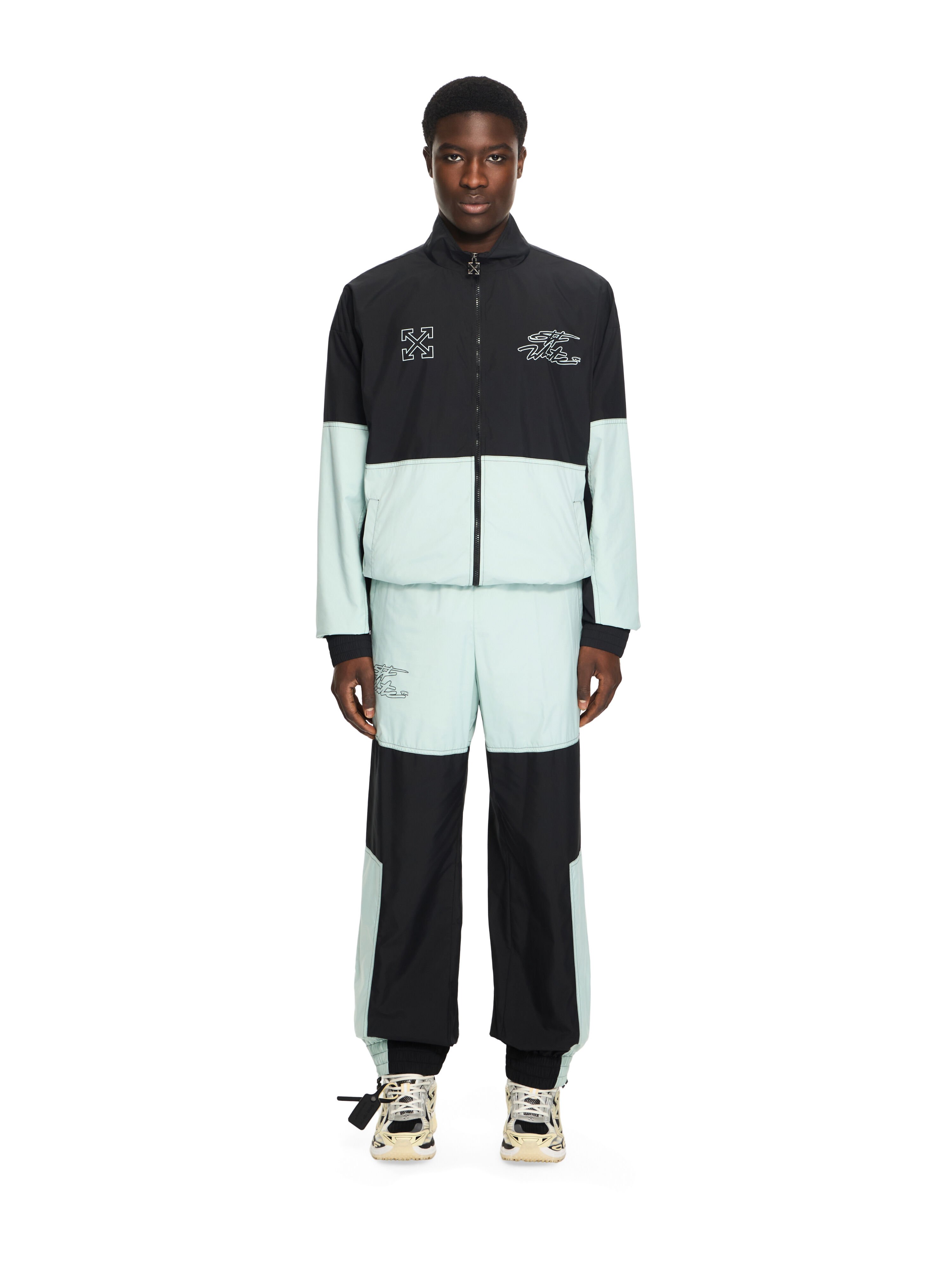 OFF WHITE Marker Nylon Relaxed Tracktop BLACK 44MBD05LS26F001