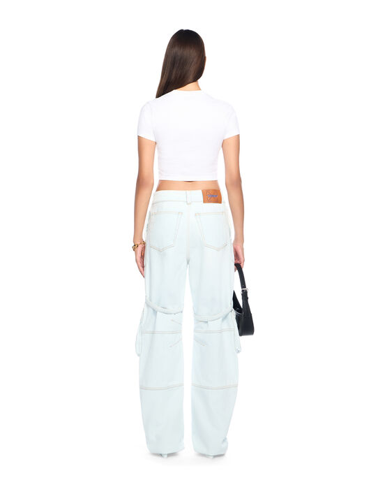 Cargo Denim Pants OFF WHITE Cargo Denim Pants LIGHT BLUE-NO COLOR OWYB01JF25DEN001