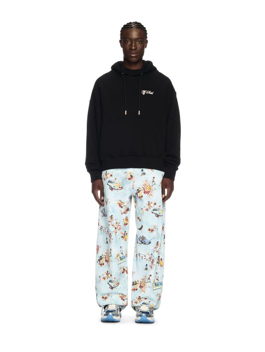 OFF WHITE Black Script Hoodie BLACK OMBB085C99FLE019