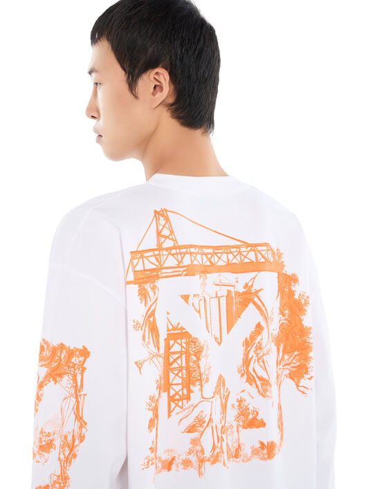 OFF WHITE City Nature Skate Long Sleeve T-Shirt WHITE 44MAB09CF26J006
