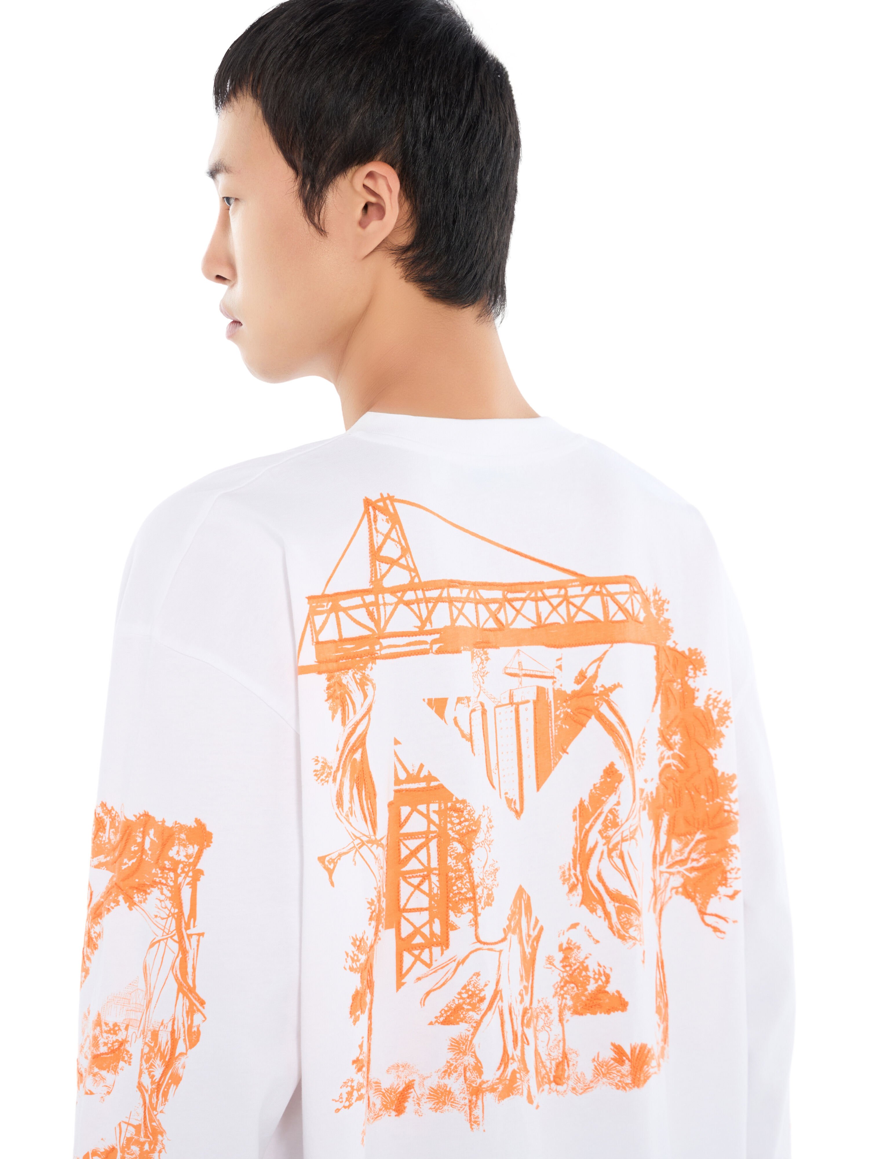 OFF WHITE City Nature Skate Long Sleeve T-Shirt WHITE 44MAB09CF26J006