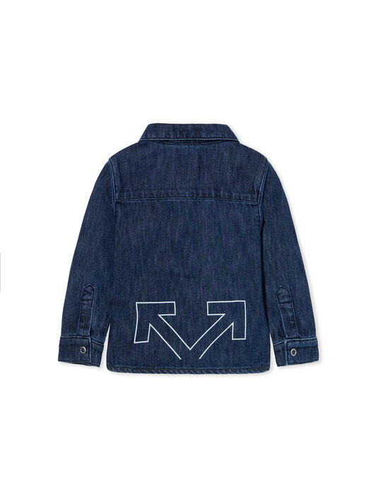 OFF WHITE Type Logo Denim Shirt INDIGO - WHITE OBDX001F25DEN001