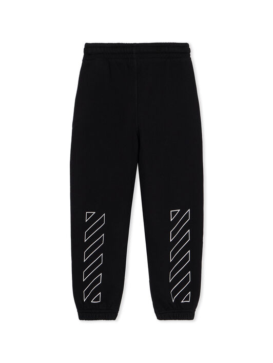 OFF WHITE Bookish Diagonal Logo Sweatpants BLACK - WHITE OBCH001F25FLE004