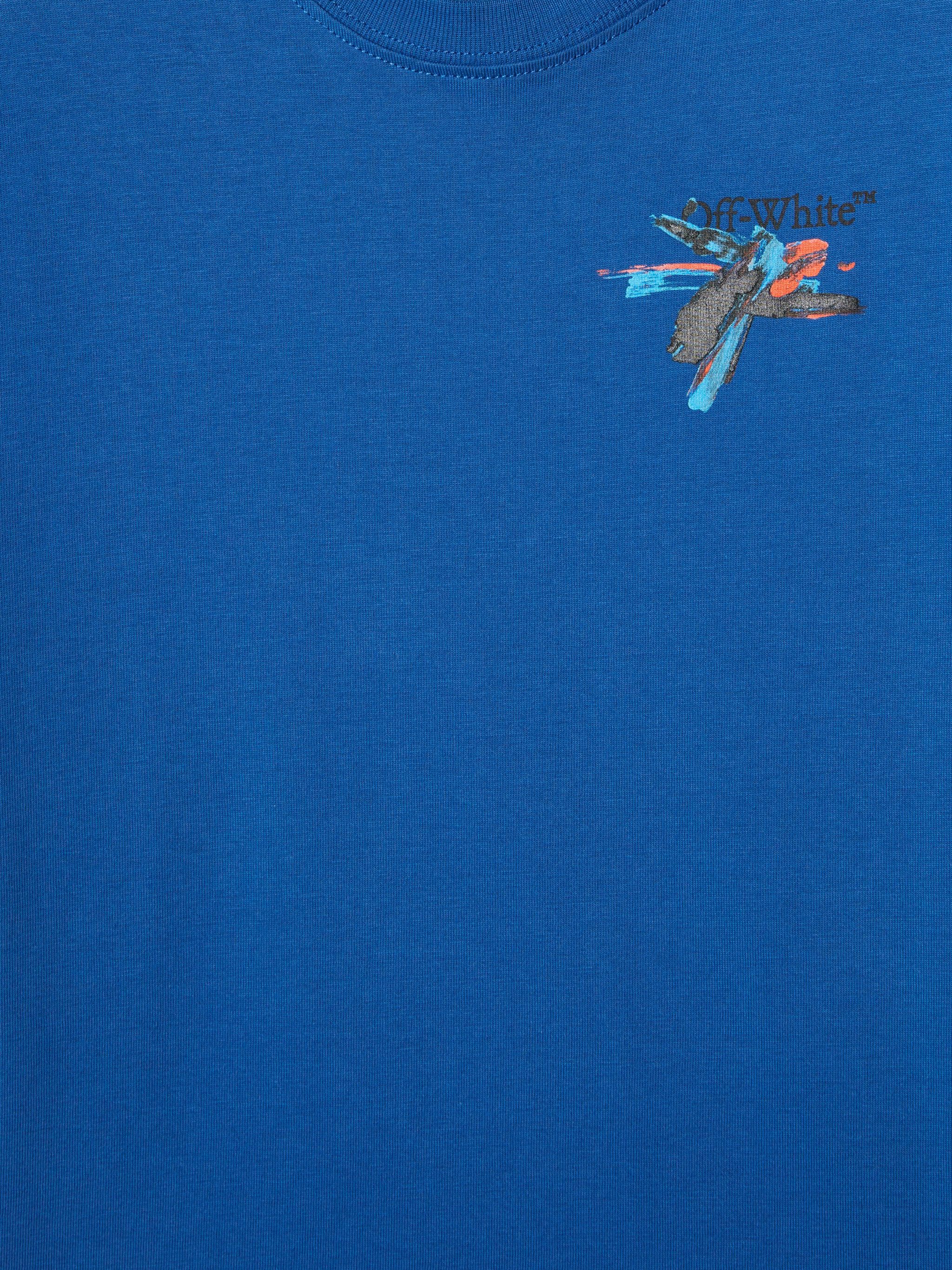 OFF WHITE Paint Arrow T-Shirt BLUE OBAA002S25JER00D