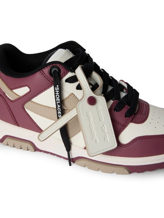 Out Of Office Leather Sneakers OFF WHITE Out Of Office Leather Sneakers WHITE - BURGUNDY OWIA259F25LEA003