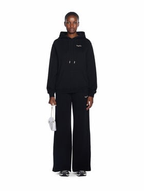 OFF WHITE Arrow Glass Flower Logo Hoodie BLACK - WHITE OWBB064F25FLE001