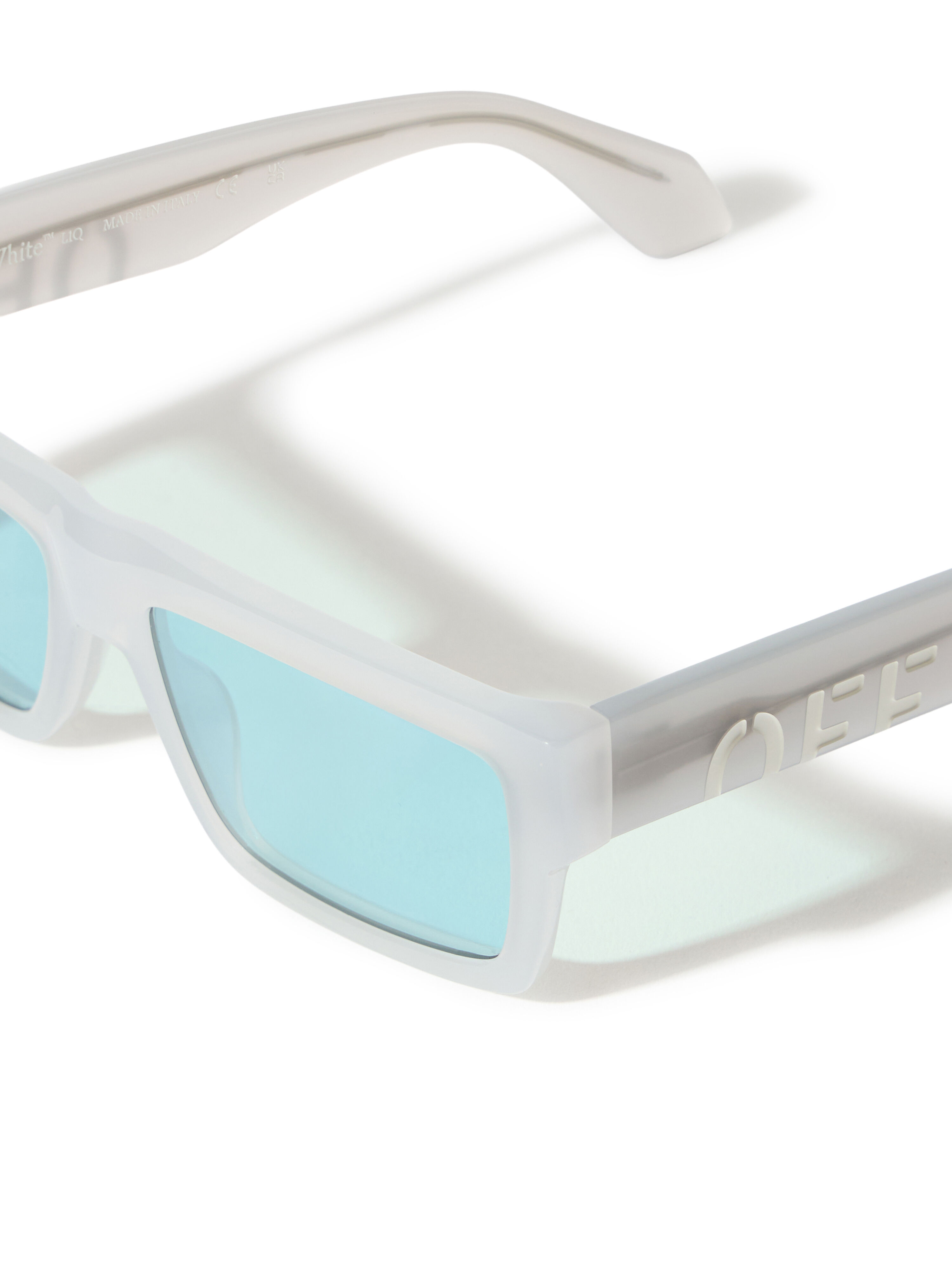OFF WHITE Montgomery Light Blue Lens Sunglasses Shiny Black OW1035094056