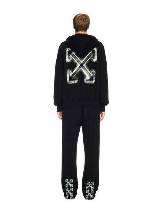 OFF WHITE Black Vibe Arrow Hoodie BLACK OMBB085S25FLE00L