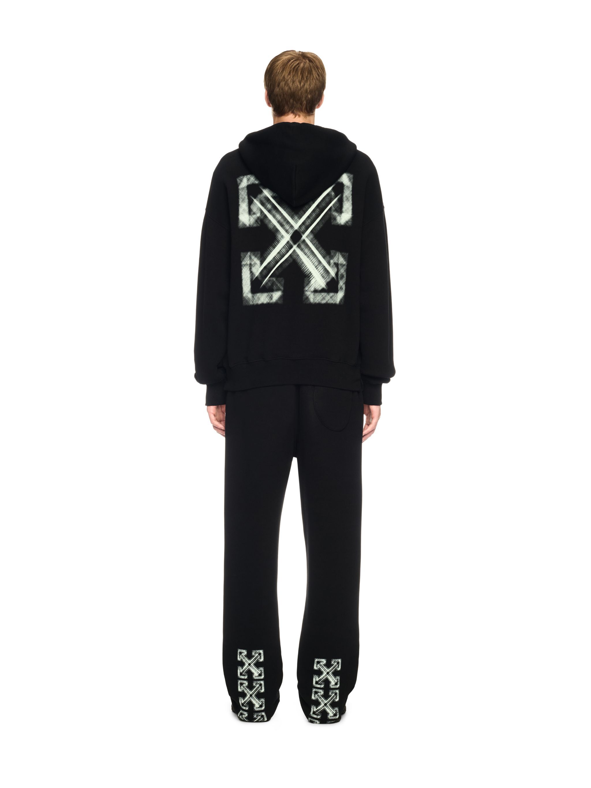OFF WHITE Black Vibe Arrow Hoodie BLACK OMBB085S25FLE00L