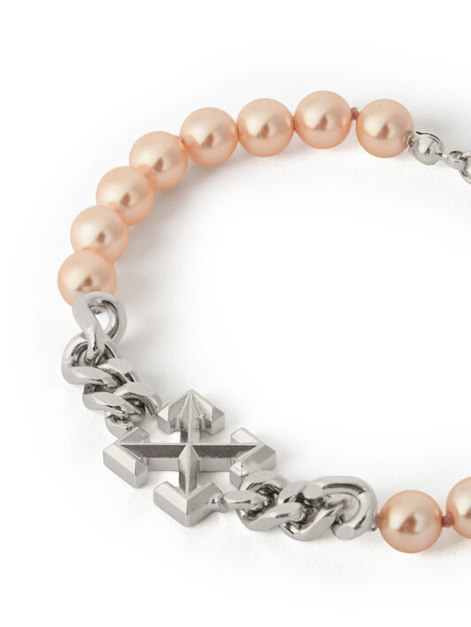 OFF WHITE Arrow Pearl Full Bracelet GOLD OWOA12WS26MET001