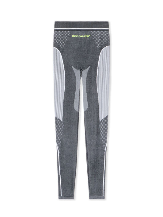 OFF WHITE Race Logo Arrow Seamless Legging BLACK - LIME OWVV019F25KNI001